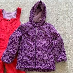 Columbia Girl's Snowsuit Set Ski Pants Winter Jacket